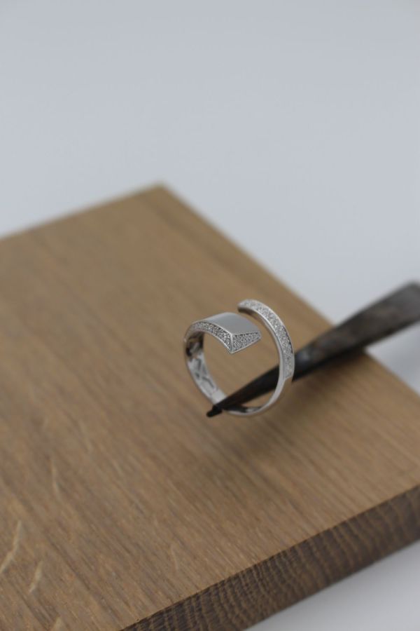 Bague Diamants sur Or Gris