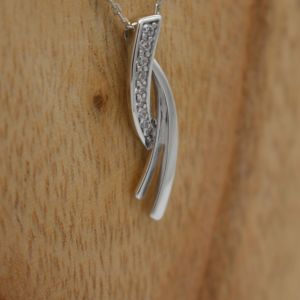 Collier Argent & Oxydes de Zirconium