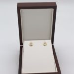 Boucles d'oreilles Ronds Ajourés Diamants sur Or Jaune