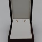 Boucles d'oreilles gouttes bicolores Diamant sur Or Rose