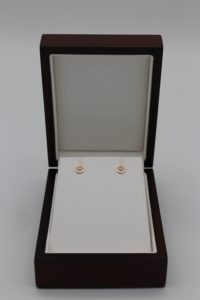 Boucles d'oreilles Ronds Ajourés Diamant Bicolores Or Rose