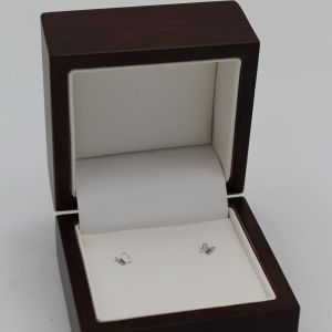 Boucles d'oreilles Papillons Or Gris