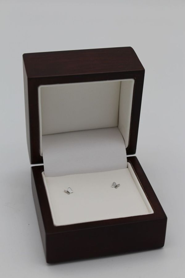 Boucles d'oreilles Papillons Or Gris