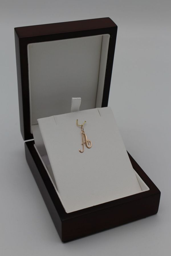Pendentif Lettre "A" Or Rose