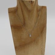 Collier Or gris (Or Blanc) 750 millièmes rhodié & Diamants