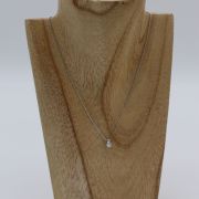 Collier Or gris (Or Blanc) 750 millièmes rhodié & Diamant
