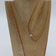 Collier Or gris (Or Blanc) 750 millièmes rhodié & Diamant