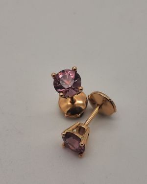 Boucles d’oreilles Or rouge 750 millièmes & Grenats malaya