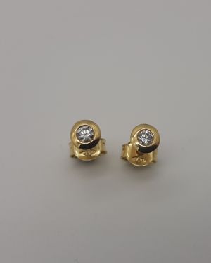Boucles d’oreilles Or jaune 750 millièmes & Diamants
