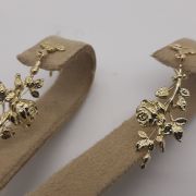 Boucles d&rsquo;oreilles Roses Or jaune 750 millièmes